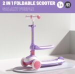 2-In-1 Foldable Scooter - Galaxy Purple - Image 3